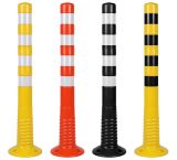 Słupek parkingowy blokujący T-FLEX | PCV, 100 cm, na stopie, elastyczny, uchylny - Słupki uchylne: zalety i zastosowanie elastycznych słupków w infrastrukturze drogowej